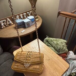 Michael Kors Tan Crossbody Bag with Chain Strap